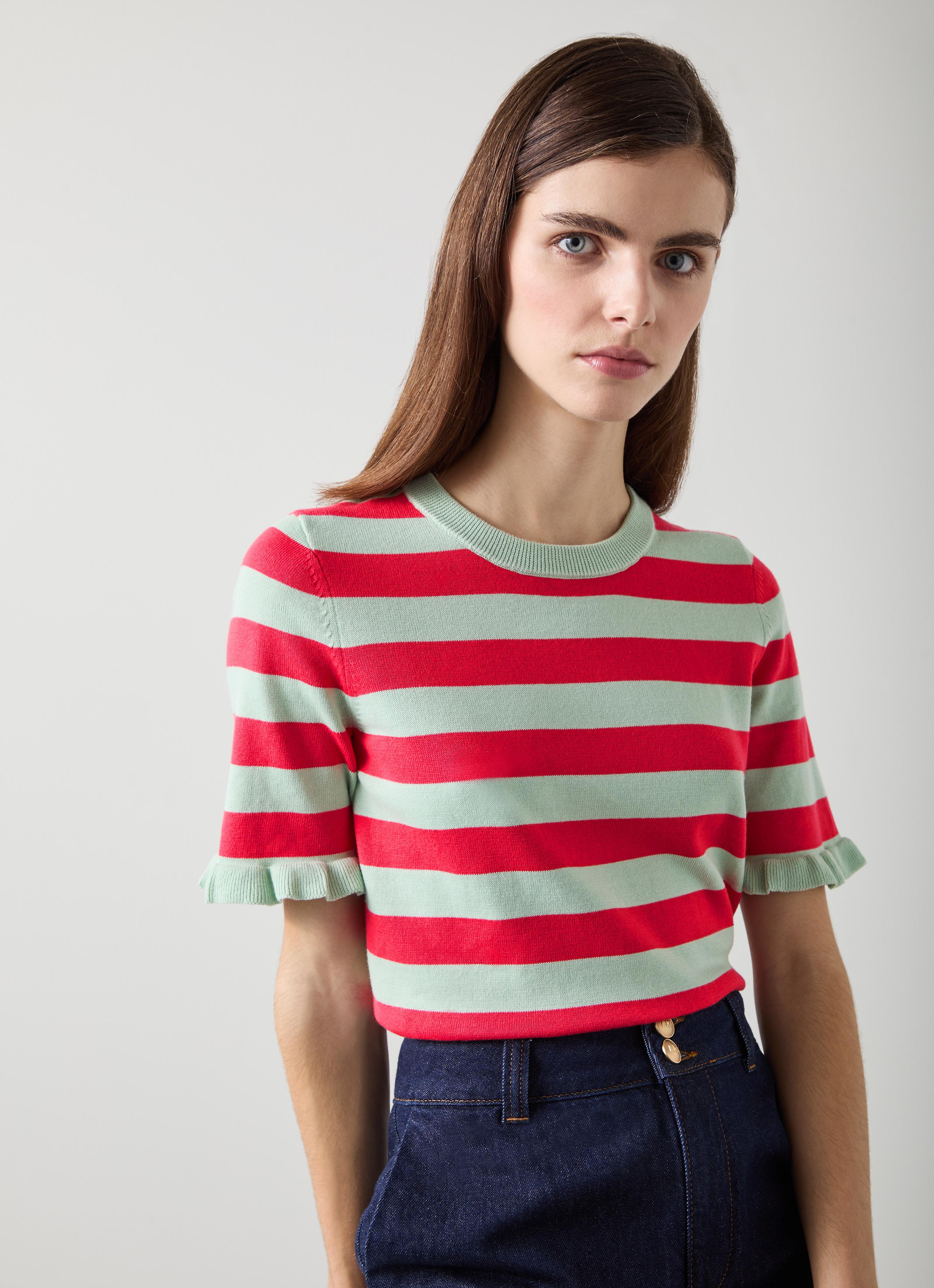 Bells Green Frill Knit Top.jpg